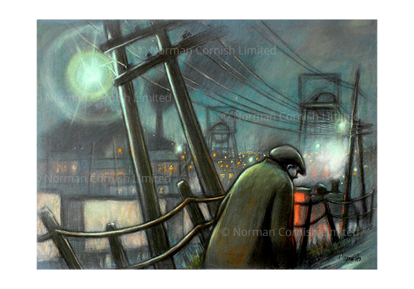 Pit Road with Telegraph Poles and Lights